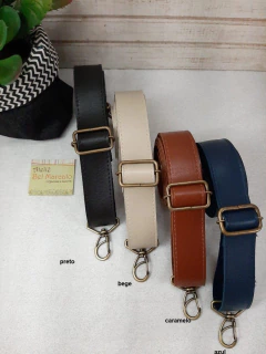 Alça de bolsa tiracolo couro eco 125x2,5cm largura 4 cores - comprar online