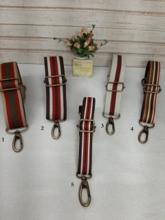 Alça para bolsa transversal listras um clássico! 125 cm LV na internet