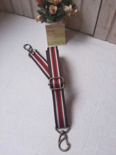 Alça para bolsa transversal listras um clássico! 125 cm LV na internet