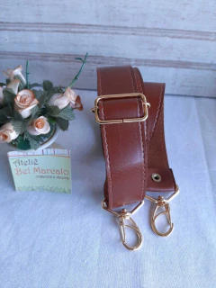 Imagem do Alça de bolsa tiracolo couro eco 125x2,5cm largura 4 cores