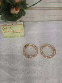 Argola articulada com strass em ambos os lados 1 par - comprar online