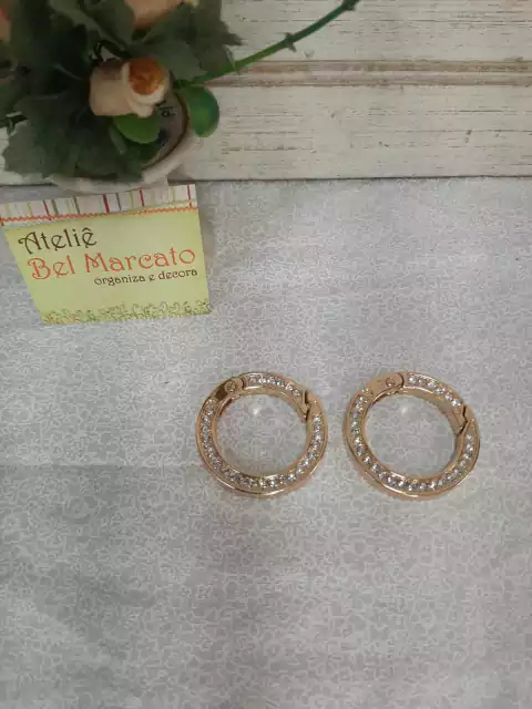 Argola articulada com strass em ambos os lados 1 par - comprar online
