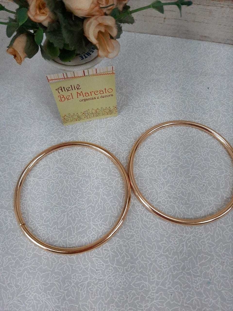 Argola para bolsa de crochê dourada 7 cm de diâmetro 1par