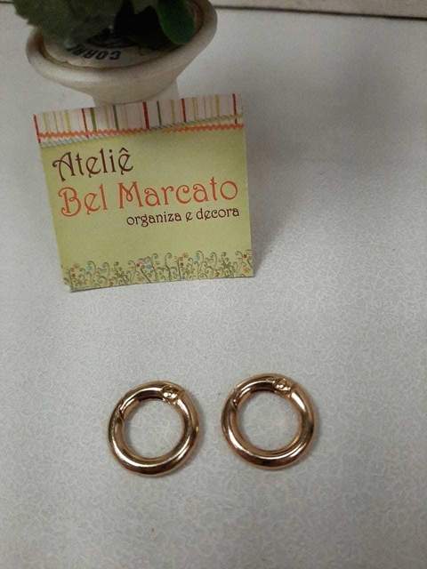 Argola articulada para bolsa de crochê dourada com 25 mm 1 par dourado