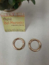 Argola articulada com 33 mm mosquetão articulado 1 par dourado