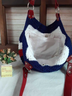 Alça para bolsa de crochê couro eco c/ porta alças 66cm 1 par - comprar online