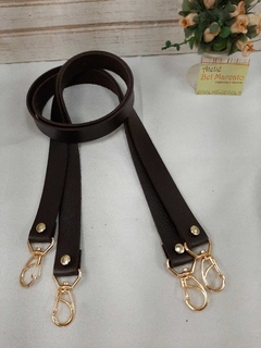 Alça para bolsa feminina alça longa couro eco 80 cm 1 PAR mosq dourado na internet