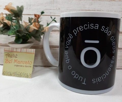 Caneca tema óleos essenciais Doterra