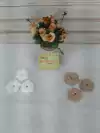 Flor de crochê pacote com 3 peças 3 cm diâmetro