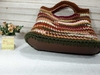 Fundo para bolsa crochê ou fundo para cesto fio malha couro eco 28x8 cm