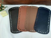 Fundo para bolsa de crochê retangular couro legitimo 22 x 11 cm