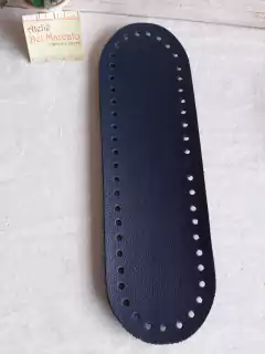 Fundo para bolsa crochê ou fundo para cesto fio malha couro eco 28x8 cm - comprar online