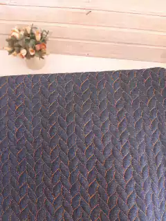 Tecido para mochila tecido jeans matelassê 50 x 75 cm largura - comprar online