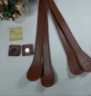 Kit bolsa de crochê couro eco 1fecho+1par de alças 60cm