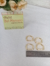 Meia argola para bolsa 13 mm dourada pacote com 4 peças