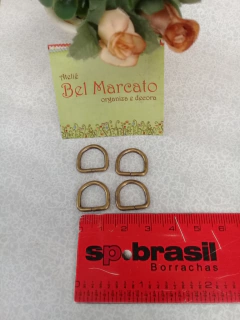 Meia argola para bolsa de crochê de 1 cm pacote com 8 peças - comprar online