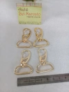 Mosquetão para alça dourado 2,50 cm pacote com 4 peças