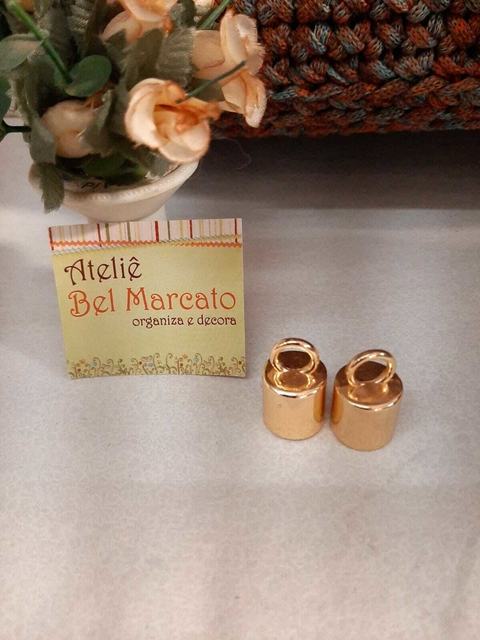 Terminal de tassel para artesanato dourado pacote com 1 par
