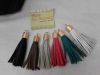 Tassel dourado couro legítimo CORES pingente couro 6 cm