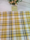 Tecido fio tinto xadrez amarelo 100x 140cm largura