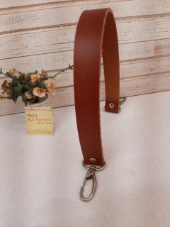 Alça para bolsa de couro legitimo com mosquetões 46 cm - comprar online