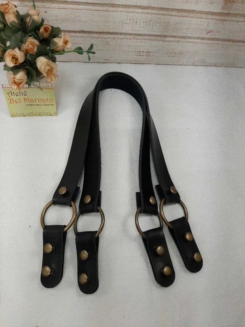 Alçade mão para bolsa porta alça argola dourada 50x2cm 1 par - comprar online
