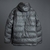 Campera Puffer Engomada Eclipse Gris - Negro Oscuro 