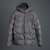 Campera Puffer Vortex Gris - Negro Oscuro 