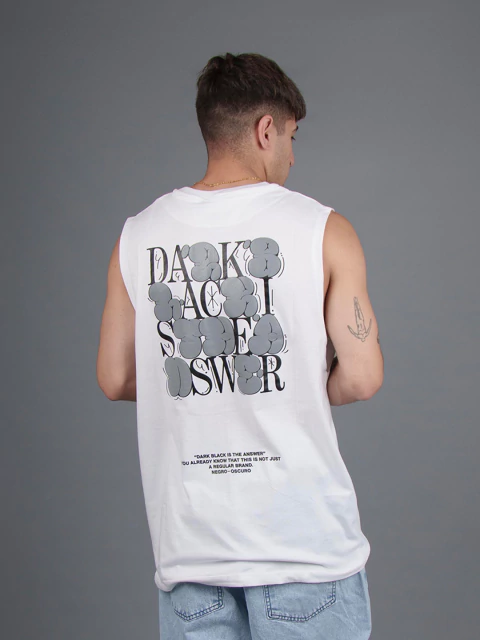 Remera Sin Mangas Affirmation Blanca - comprar online