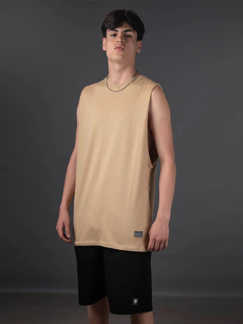 Remera Sin Mangas Málaga Beige - comprar online