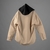 Campera Mixture Beige - Negro Oscuro 