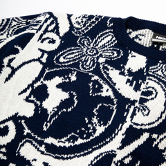 Sweater Jizzy White/Navy - Hardflip Skate Shop