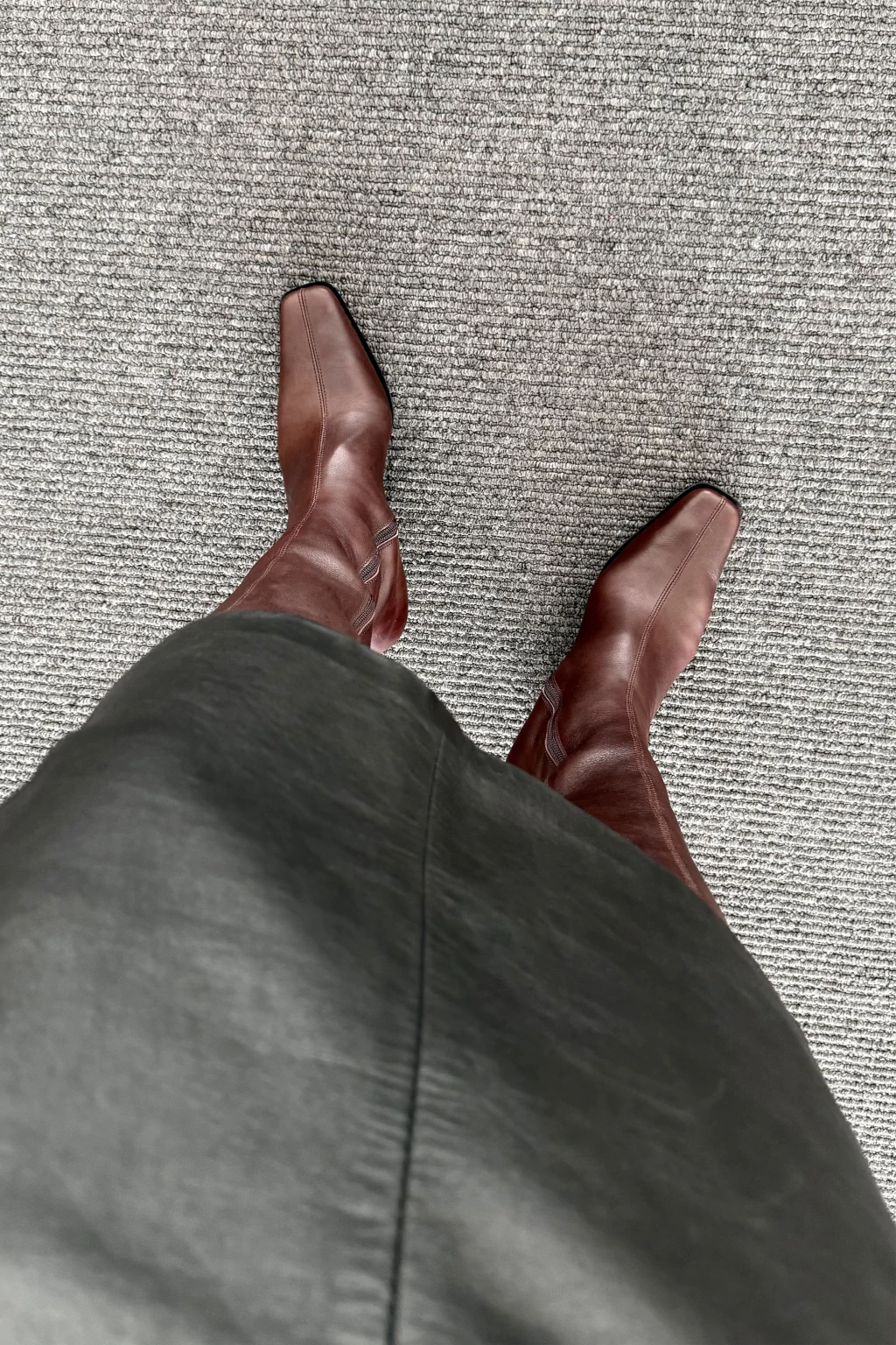 Bota Ext Alta Chino - Marrón