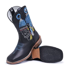 Bota Texana Masculina Indio Caveira Sola de Couro - loja online