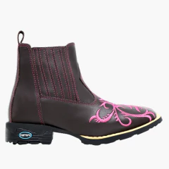 Bota Botina Feminina Tribal Rosa Couro Legitimo - comprar online