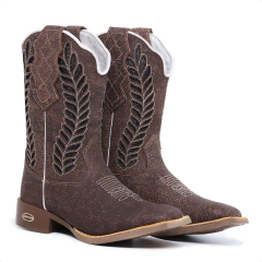 Bota Texana Feminina Laser Couro Legitimo na internet