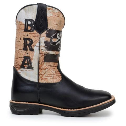 Bota Texana Masculina Boi Carrero Couro Jump - comprar online