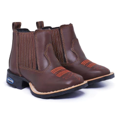 Botina Infantil Marrom Bordado na internet