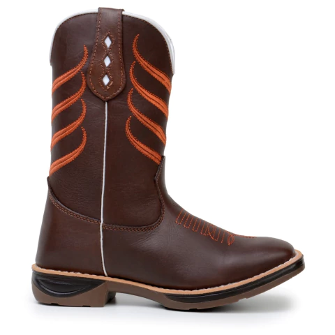 Bota Texana Masculina Chifres Couro Jump - comprar online