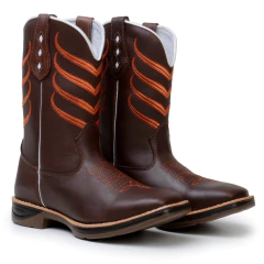 Bota Texana Masculina Chifres Couro Jump - loja online