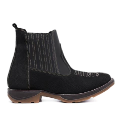 Bota Botina Masculina Sola Jump Couro Legitimo - comprar online