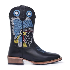 Bota Texana Masculina Indio Caveira Sola de Couro - comprar online