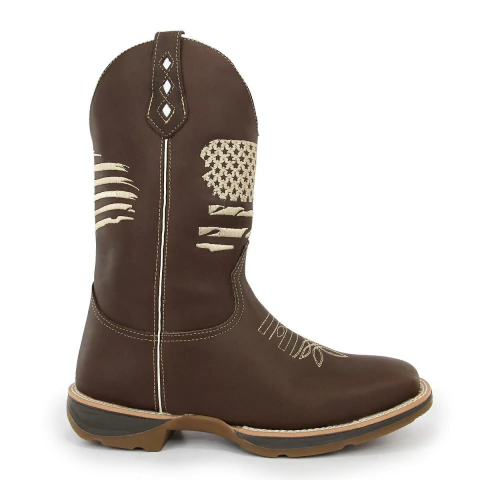 Bota Texana Masculina Sola Jump Bandeira - comprar online