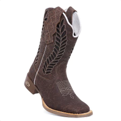 Bota Texana Feminina Laser Couro Legitimo - loja online