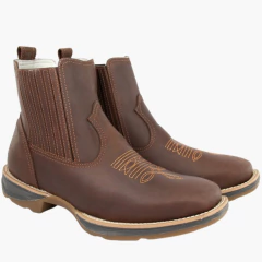 Bota Botina Couro Legitimo Jump Café na internet