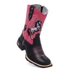 Bota Texana Infantil Cavalo Rosa - loja online