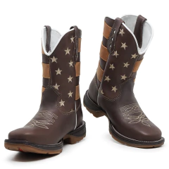 Imagem do Bota Texana Masculina Sola Jump Bico Quadrado Country