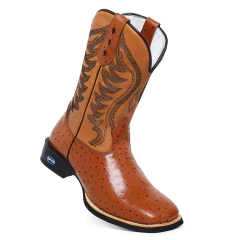 Bota Texana Masculina tribal avestruz Couro - loja online