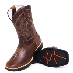 Bota Texana Masculina Havana jump Couro - Django Boots - Botas Texanas Country em Couro, Adulta, Infantil, Masculina e Feminina