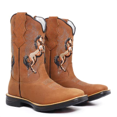 Bota Texana Cavalo Bege Couro Legitimo Jump na internet